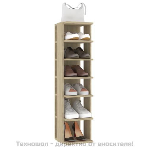 Шкафове за обувки, 2 бр, дъб сонома, 27,5x27x102 см