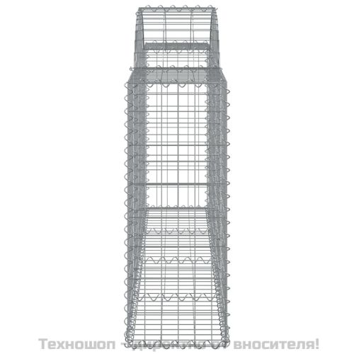 Габионни кошници арка 3 бр 200x30x80/100 см поцинковано желязо