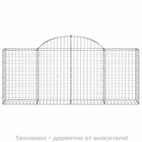 Габионни кошници арка 7 бр 200x30x80/100 см поцинковано желязо