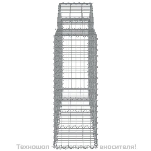 Габионни кошници арка 9 бр 200x30x80/100 см поцинковано желязо