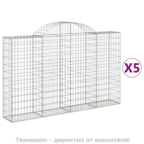 Габионни кошници арка 5 бр 200x30x120/140см поцинковано желязо
