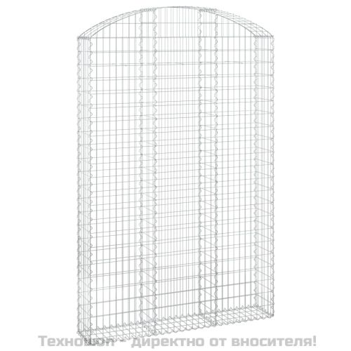 Дъговидна габионна кошница 150x30x220/240 см поцинковано желязо