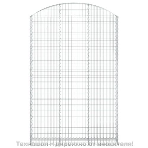 Дъговидна габионна кошница 150x30x220/240 см поцинковано желязо