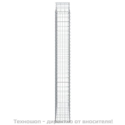 Дъговидна габионна кошница 150x30x220/240 см поцинковано желязо