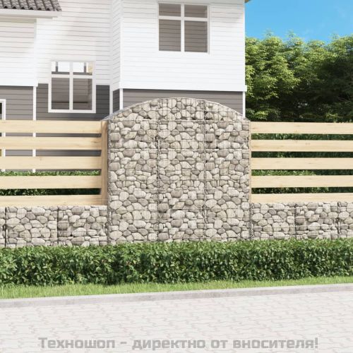 Дъговидна габионна кошница 150x50x160/180 см поцинковано желязо