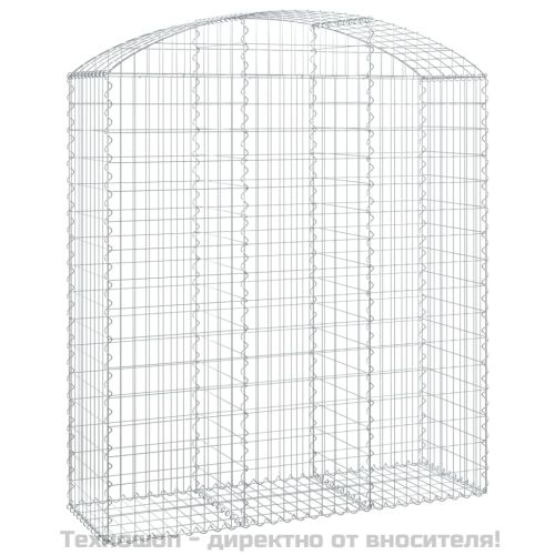 Дъговидна габионна кошница 150x50x160/180 см поцинковано желязо