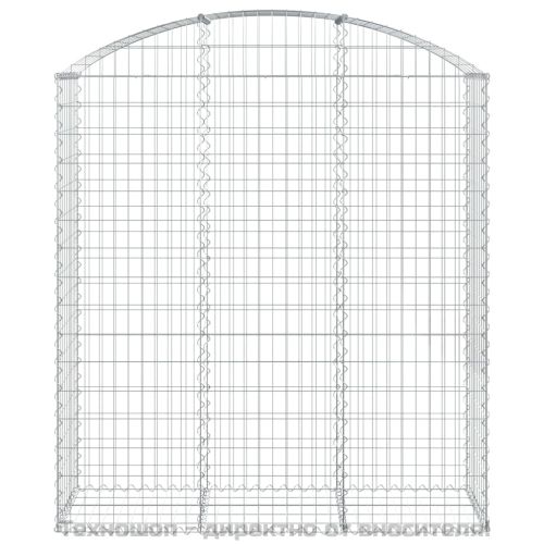Дъговидна габионна кошница 150x50x160/180 см поцинковано желязо