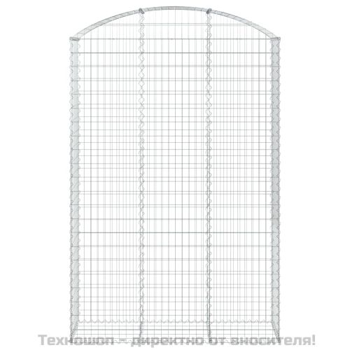 Дъговидна габионна кошница 150x50x220/240 см поцинковано желязо