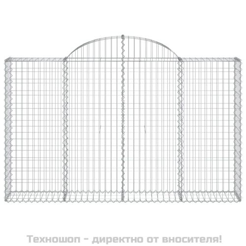 Габионни кошници арка 2 бр 200x30x120/140см поцинковано желязо