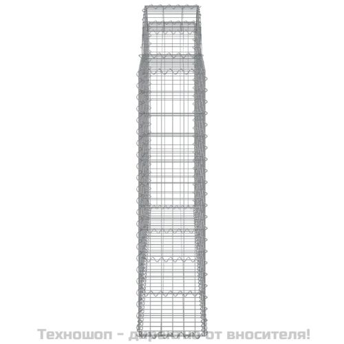 Габионни кошници арка 2 бр 200x30x120/140см поцинковано желязо