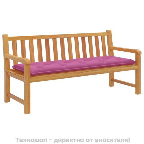 Възглавница за градинска пейка розова 150x50x7 см оксфорд плат