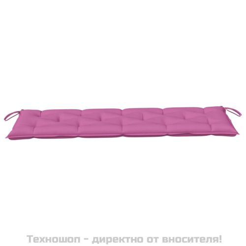 Възглавница за градинска пейка розова 150x50x7 см оксфорд плат