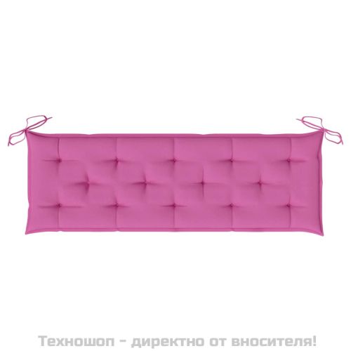 Възглавница за градинска пейка розова 150x50x7 см оксфорд плат