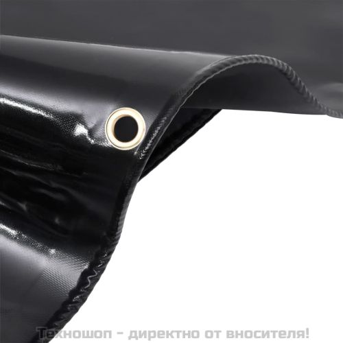 Брезент, 650 г/м², 1,5x10 м, черен
