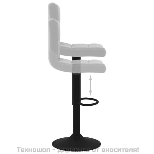 Бар табуретки, 2 бр, светлосиви, кадифе