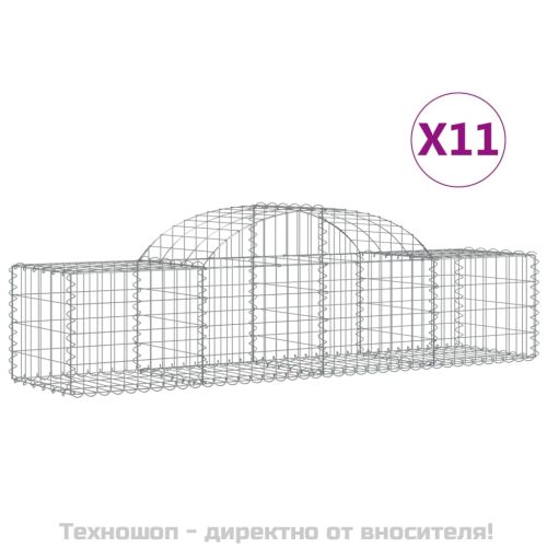 Габионни кошници арка 11 бр 200x50x40/60 см поцинковано желязо