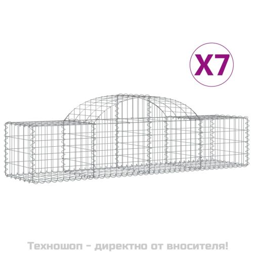 Габионни кошници арка 7 бр 200x50x40/60 см поцинковано желязо