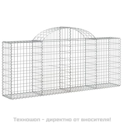 Дъговидна габионна кошница 200x30x80/100 см поцинковано желязо