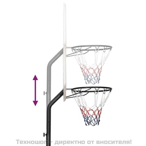 Баскетболна стойка, бяла, 282-352 см, полиетилен