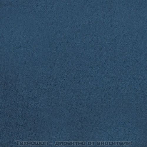 Трапезни столове, 4 бр, сини, кадифе