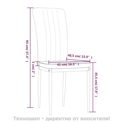Трапезни столове, 4 бр, сини, кадифе