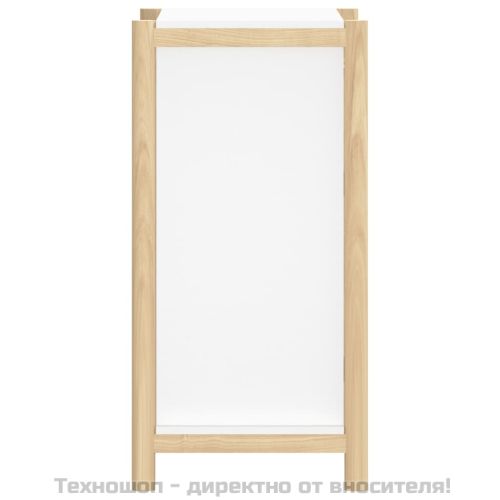 Сайдборд, бял, 62x38x75 см, инженерно дърво