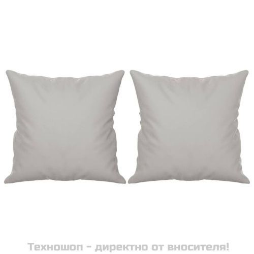 Възглавнички, 2 бр, светлосиви, 40x40 см, микрофибърна тъкан