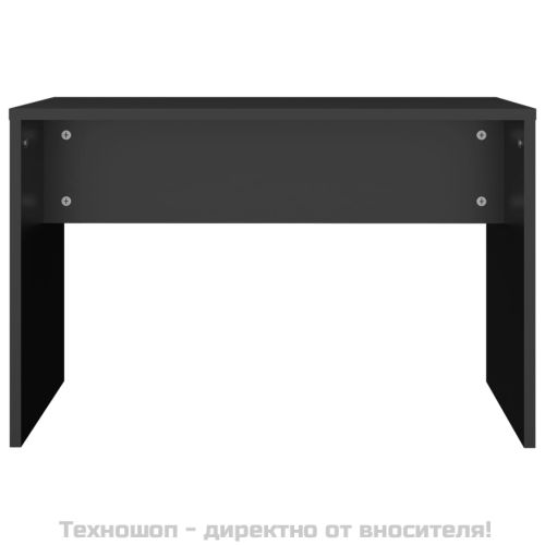 Табуретка за тоалетка, черна, 70x35x45 см, инженерно дърво