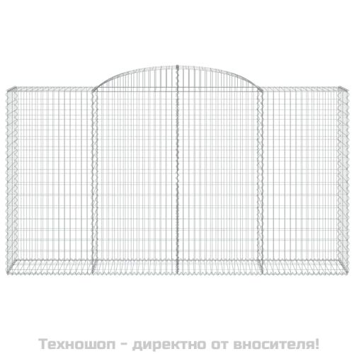 Дъговидна габионна кошница 300x50x160/180 см поцинковано желязо
