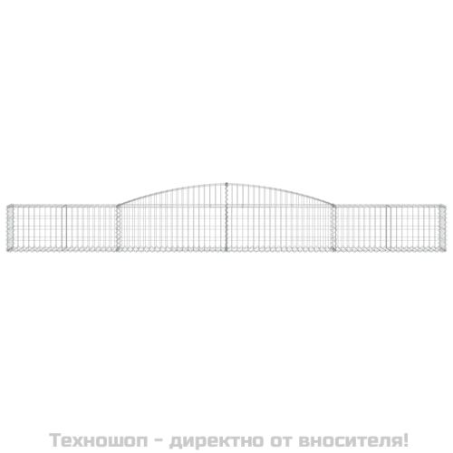 Дъговидна габионна кошница 400x30x40/60 см поцинковано желязо