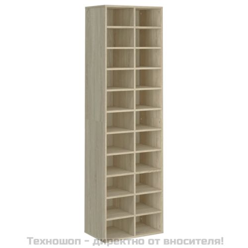 Шкаф за обувки, дъб сонома, 54x34x183 см, инженерно дърво