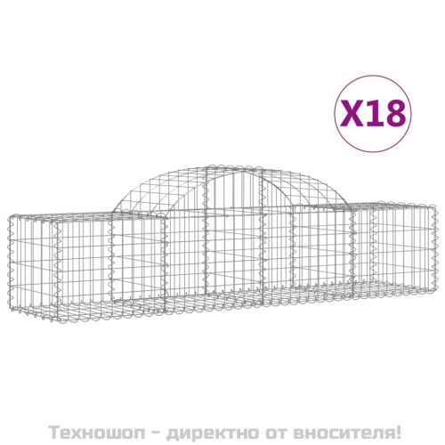 Габионни кошници арка 18 бр 200x50x40/60 см поцинковано желязо