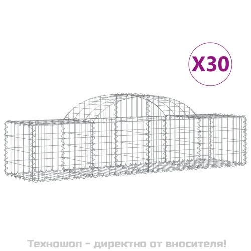 Габионни кошници арка 30 бр 200x50x40/60 см поцинковано желязо