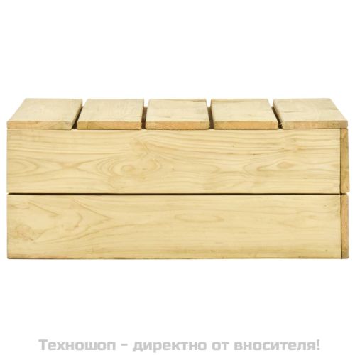 Градински лаундж комплект, 4 части, импрегниран бор масив