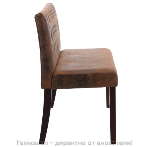 Пейка, 148,5 см, кафява, изкуствен велур