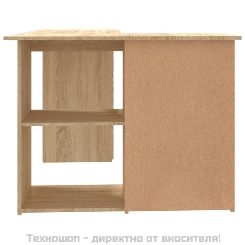 Ъглово бюро, дъб сонома, 145x100x76 см, инженерно дърво