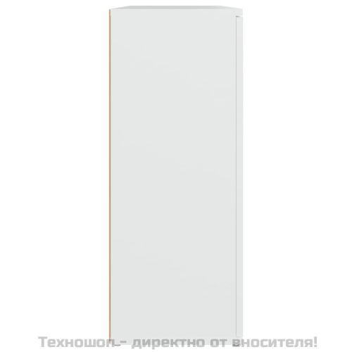 Сайдборд, бял, 91x29,5x75 см, инженерно дърво