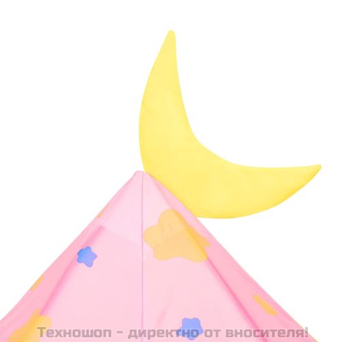 Детска палатка за игра с 250 топки розова 301x120x128 см