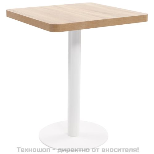 Бистро маса, светлокафява, 60x60 см, МДФ