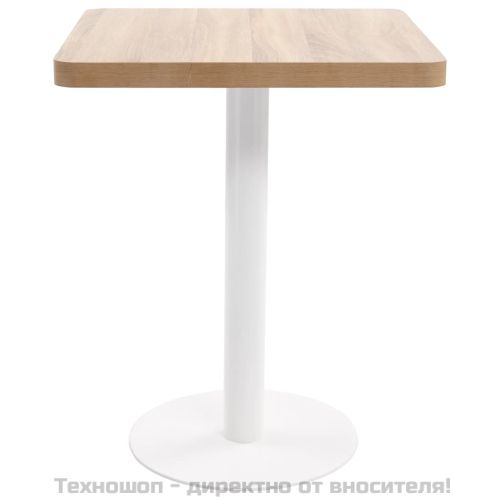 Бистро маса, светлокафява, 60x60 см, МДФ