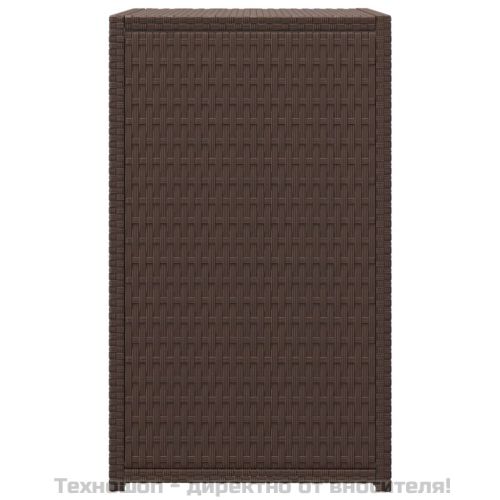 C-образна маса, кафява, 40x35x60 см, полиратан