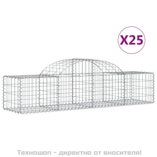 Габионни кошници арка 25 бр 200x50x40/60 см поцинковано желязо