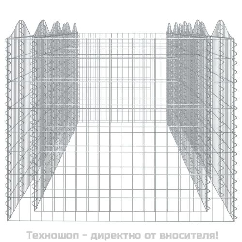 Извит габион повдигната леха 400x100x100 см поцинковано желязо