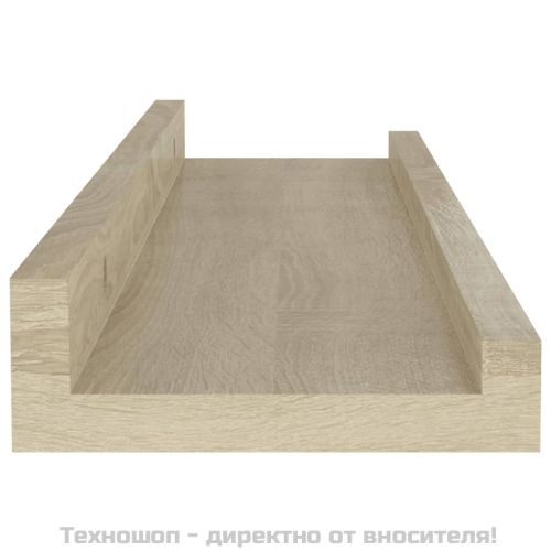 Стенни рафтове, 2 бр., дъб сонома, 40x9x3 см