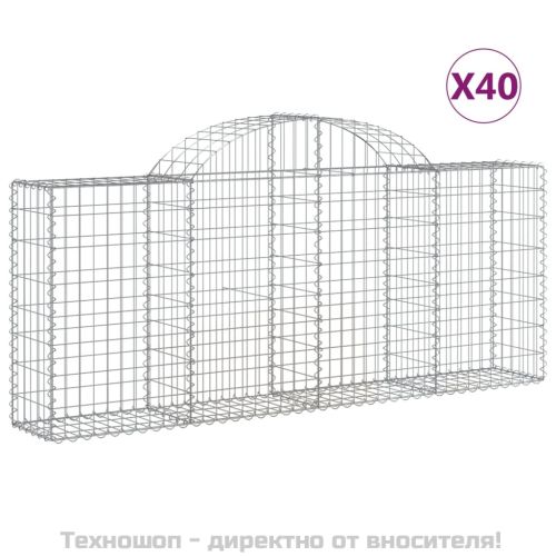 Габионни кошници арка 40 бр 200x30x80/100 см поцинковано желязо