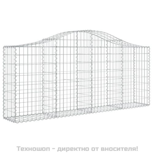 Дъговидна габионна кошница 200x30x80/100 см поцинковано желязо