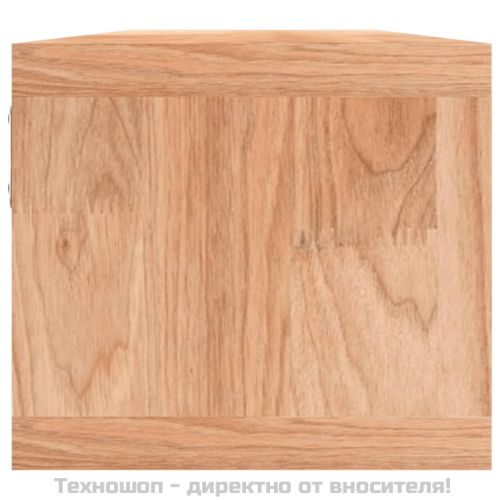 Стенен рафт с кошници 62x18x16 см орехово дърво масив