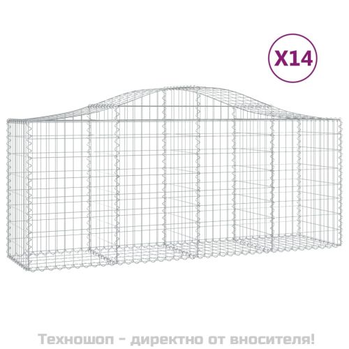 Габионни кошници арка 14 бр 200x50x80/100 см поцинковано желязо