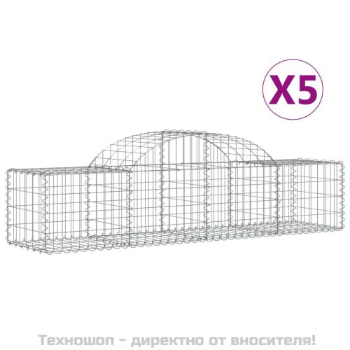 Габионни кошници арка 5 бр 200x50x40/60 см поцинковано желязо