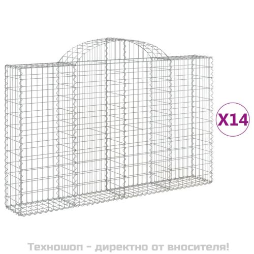 Габионни кошници арка 14 бр 200x30x120/140см поцинковано желязо
